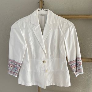 J Jill size 8 White Blazer/Jacket